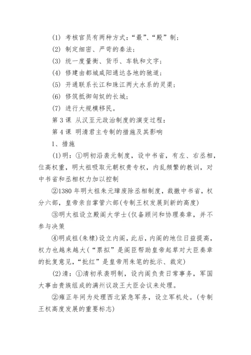 最全的高中历史必修一笔记.docx