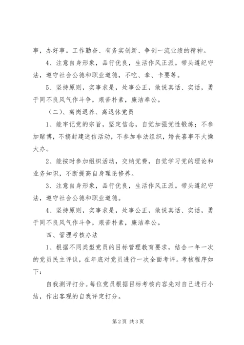 局机关支部党员分类目标管理实施意见 (2).docx