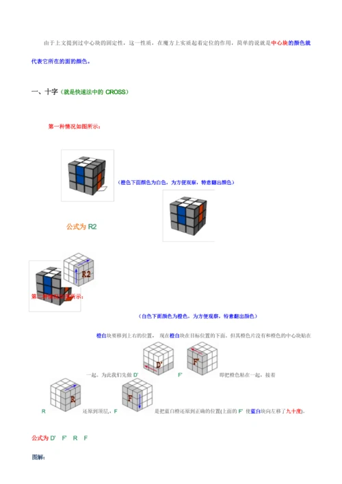 魔方公式口诀+图解教程.docx