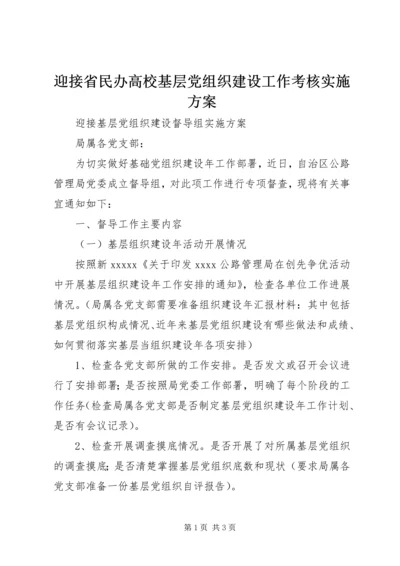 迎接省民办高校基层党组织建设工作考核实施方案 (3).docx