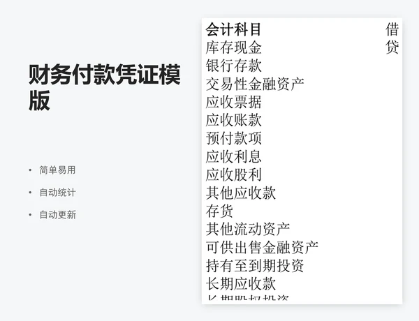 财务付款凭证模版