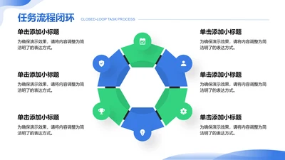创意风任务流程闭环PPT循环