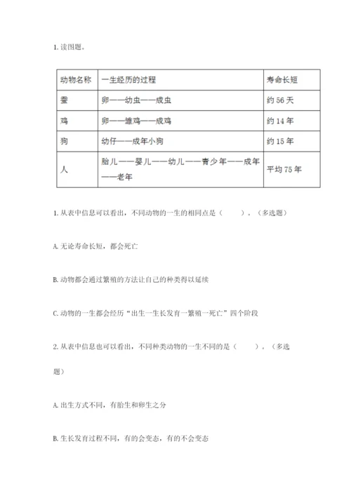 教科版小学科学三年级下册 期末测试卷【名师系列】.docx