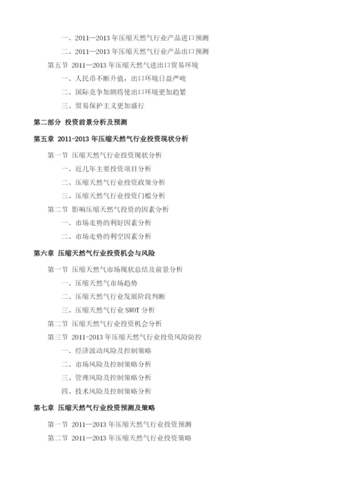 压缩天然气项目投资调研及前景预测报告模板.docx