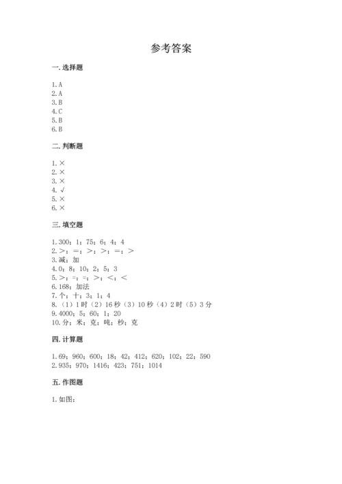 人教版三年级上册数学期中测试卷【易错题】.docx