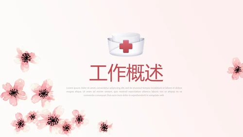 粉色唯美护士心得体会动态PPT