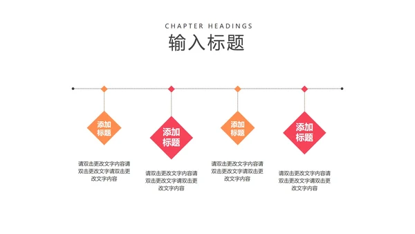 小清新渐变金融总结汇报PPT模板