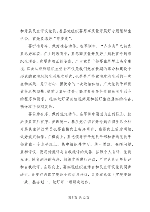 关于如何开好第二批主题教育组织生活会的网评五篇.docx