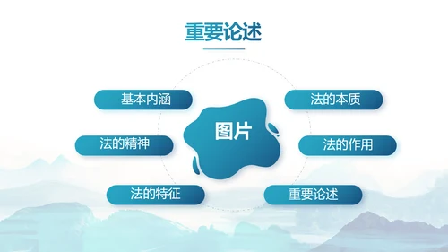 蓝色水墨中国风法律法治讲座动态PPT模板