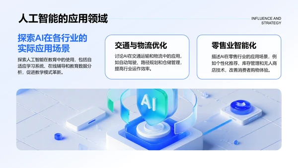 蓝色科技风人工智能对就业市场的影响与策略PPT模板