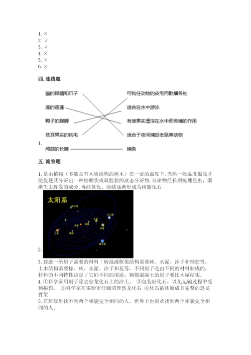 教科版科学六年级下册期末测试卷附答案【实用】.docx