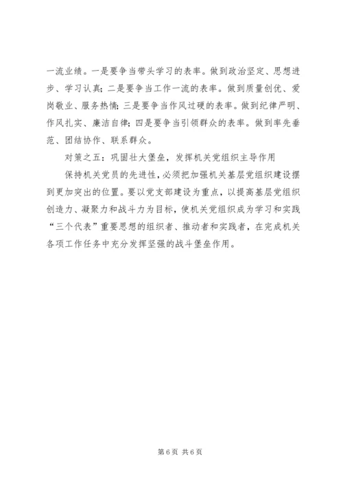 影响机关党员先进性作用发挥的主要因素及对策.docx