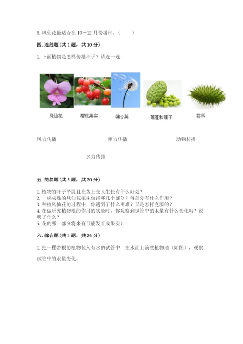 教科版四年级下册科学第一单元《植物的生长变化》测试卷【轻巧夺冠】.docx