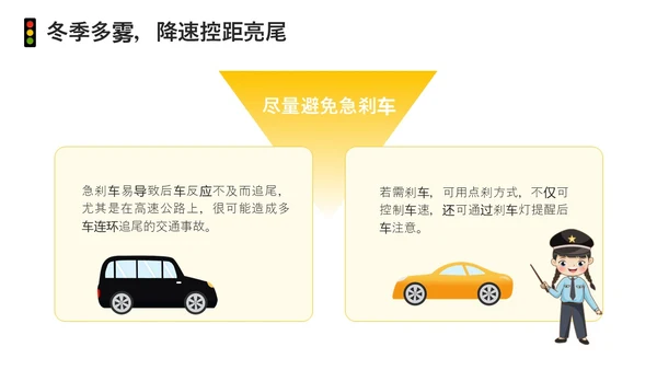 黄色简约风冬季交通安全培训ppt课件