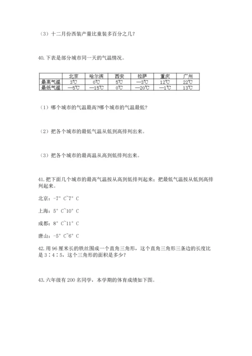 六年级小升初数学解决问题50道含答案【综合卷】.docx