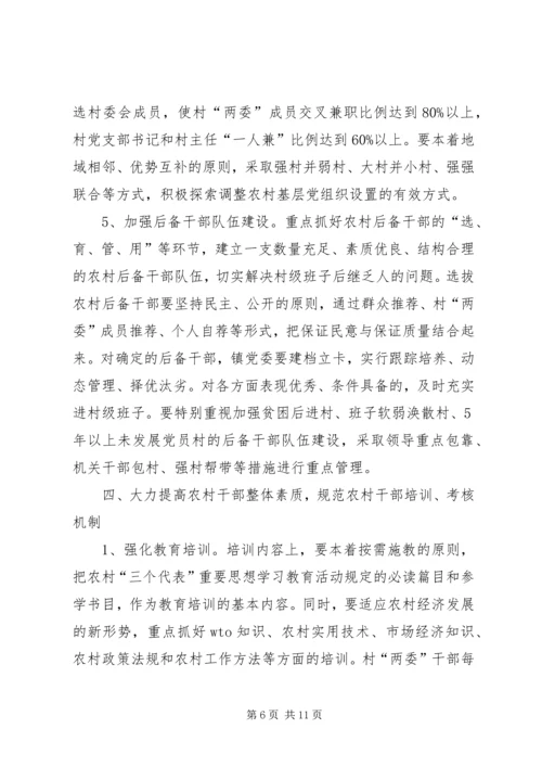 关于加强农村基层组织规范化建设的意见.docx