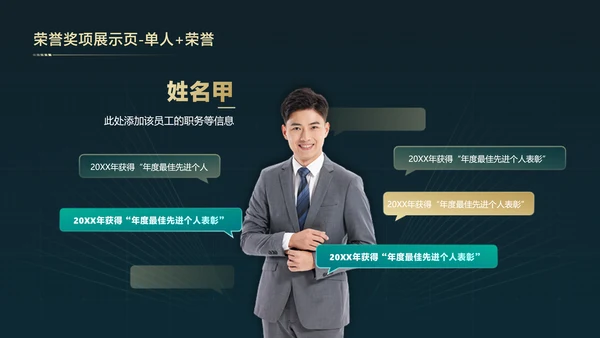 简约科技风年绿金终汇报总结