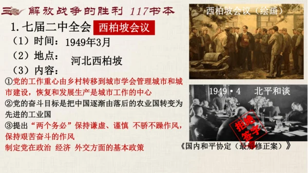 第七单元 人民解放战争  单元复习课件（36张PPT）