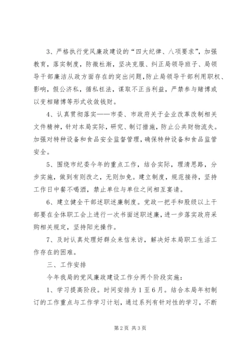 市质监局党风廉政建设工作计划.docx