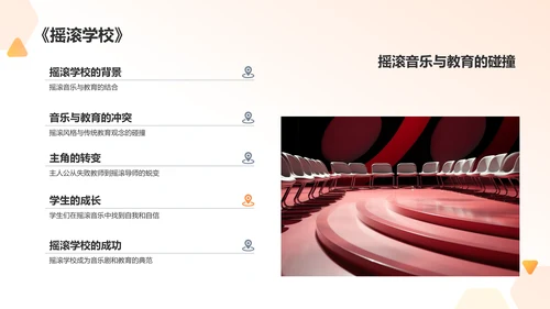 橙色商务音乐剧PPT模板