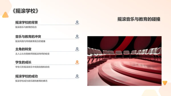 橙色商务音乐剧PPT模板