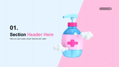 章节页-红创意炫酷3D医疗市场营销PPT主题