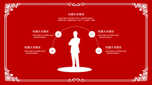 红色狗年剪纸风年终总结通用PPT模板
