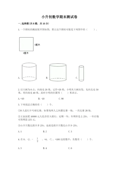 小升初数学期末测试卷（名校卷）word版.docx
