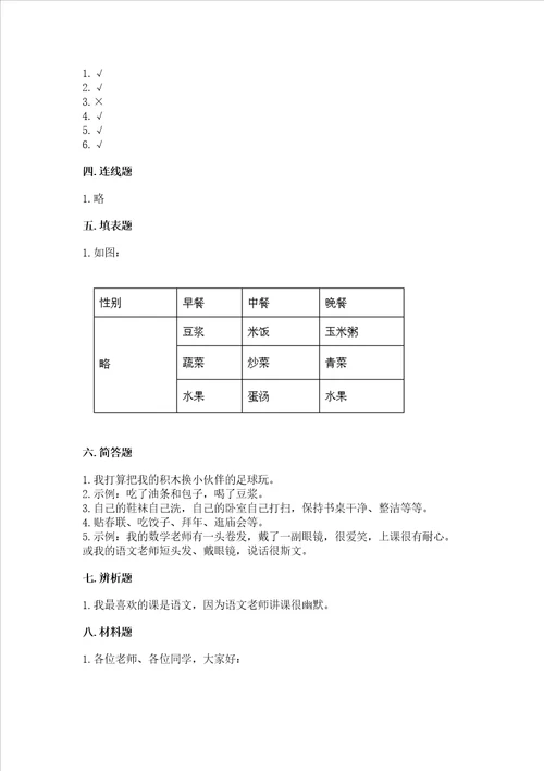 一年级上册道德与法治期末测试卷附答案名师推荐