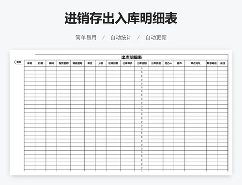 进销存出入库明细表