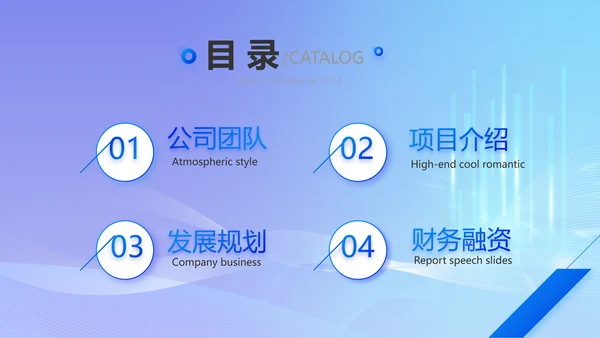 蓝色大气路演创新项目计划书商务动态PPT模板