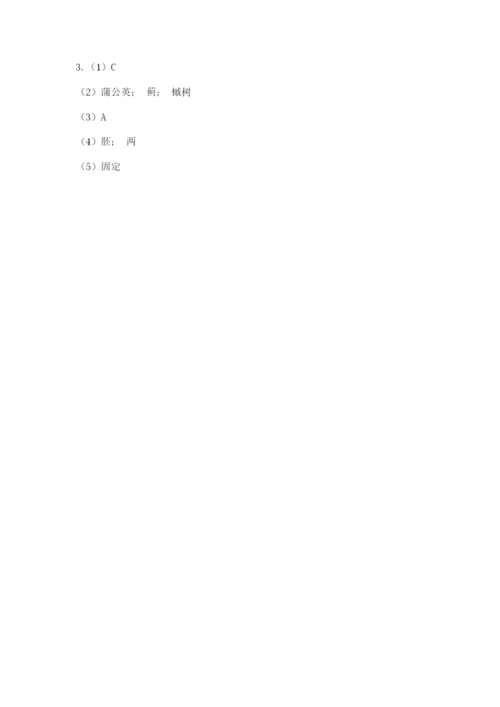 教科版四年级下册科学第一单元《植物的生长变化》测试卷【有一套】.docx
