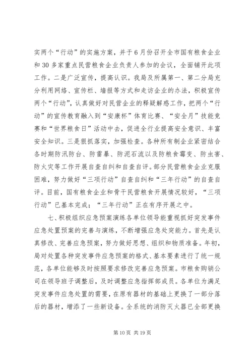 市粮食局安全工作总结及安排 (2).docx