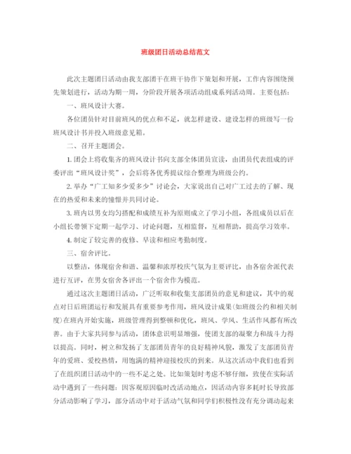 精编之班级团日活动总结范文.docx