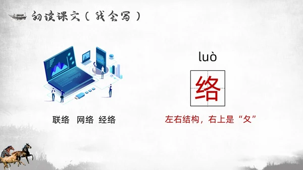 简约中国风部编版六年级语文下册课件马诗PPT模板宣传PPT动