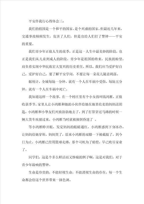 安全伴我行心得体会