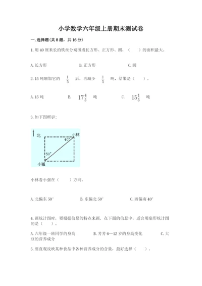 小学数学六年级上册期末测试卷附参考答案【预热题】.docx