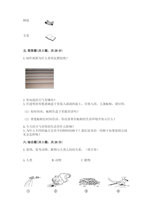 教科版二年级上册科学期末测试卷精品（完整版）.docx