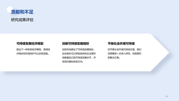 白色创意炫酷可持续发展的经济模型研究毕业答辩PPT模板
