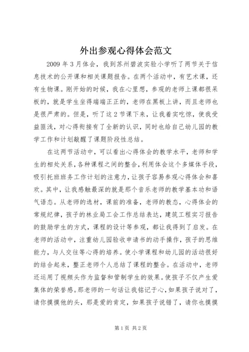 外出参观心得体会范文.docx