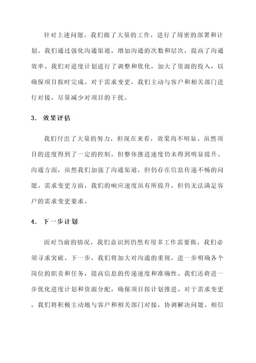 项目问题清理情况汇报