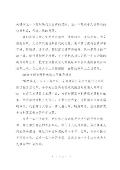 2022年两会精神优选心得体会模板.docx