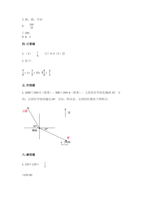 人教版小学六年级上册数学期末测试卷（夺冠）word版.docx
