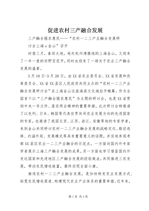 促进农村三产融合发展 (3).docx