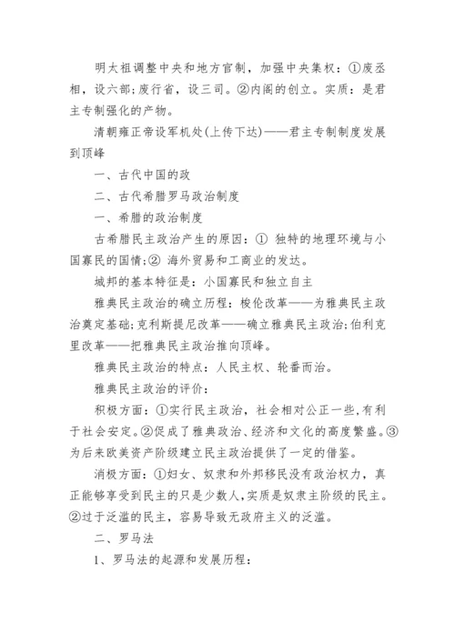 高中历史知识点大全.docx