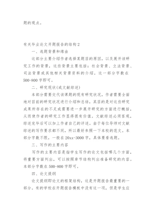 毕业论文开题报告的结构.docx