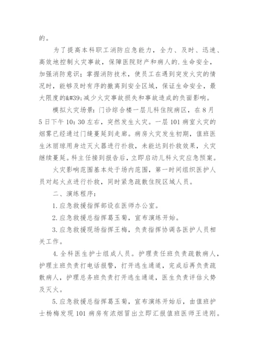 医院科室火灾应急预案.docx