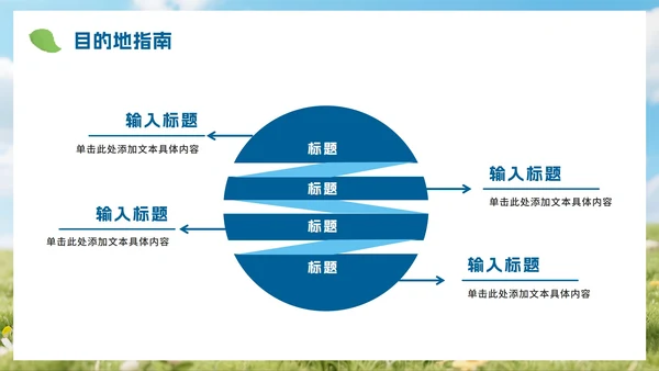 清新毛毡风夏日出行旅游攻略PPT模板