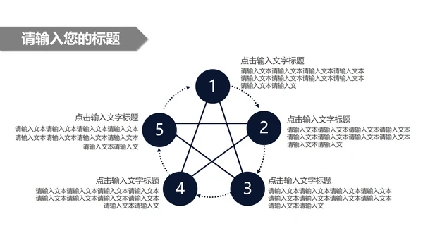 深蓝色商务风总结汇报PPT模板