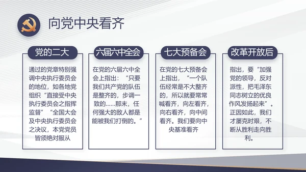 蓝色党建年终工作总结汇报PPT党课